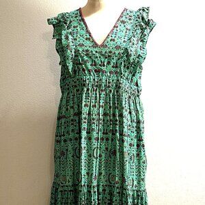 Sundance Mystic Mosaics Green Dress NWOT